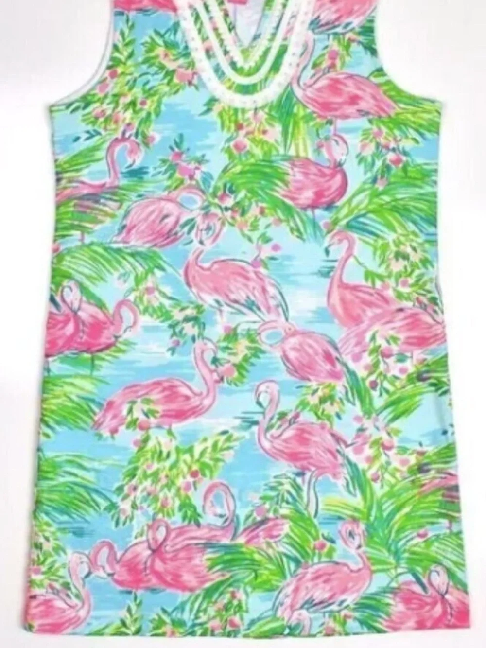 Lilly Pulitzer Girls Mini Harper Shift Flamingo Dress 12